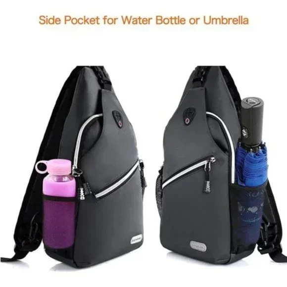 Multipurpose Crossbody Shoulder Bag Travel Space Gray - Picture 6 of 7